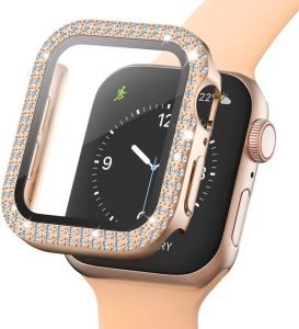 For Apple Watch 45MM Rose Gold Diamond
