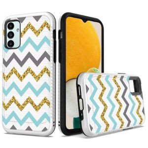 Hybrid Shockproof Case for iPhone 14 - Zigzag