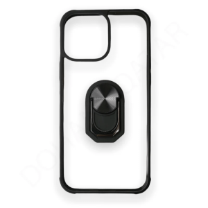iPhone 11 Pro Max Clear Ring Case- Black