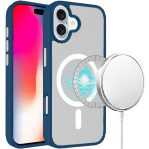 For iPhone11 Pro Max Core [Magnetic Circle] Colorful Buttons Thick 2mm Hybrid - Blue
