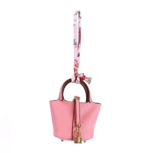 Fashion Leather Mini Bag Shockproof Case Cover For AirPods 4th Gen  - Light Pink