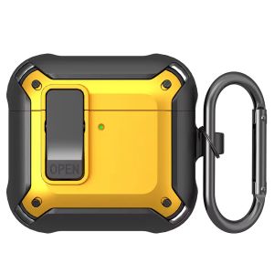 Lock Case Shockproof Full Body Protective Cover for AirPods 4th Gen - Yellow
