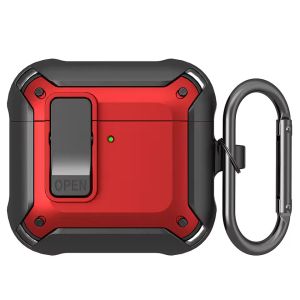 Lock Case Shockproof Full Body Protective Cover for AirPods 4th Gen - Red