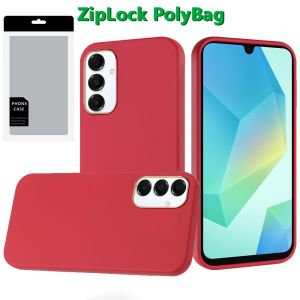 [PolyBag] For Samsung A16 5G Classy Slick Chromed Around Hybrid - Red
