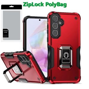 [PolyBag] For Samsung Galaxy A36 OPTIMUM Magnetic Ring Stand Hybrid - Red