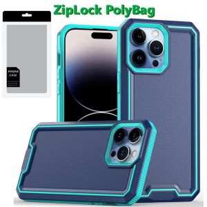 [PolyBag] For iPhone 14 Pro Max Rank Tough Strong Modern Fused Hybrid - Blue