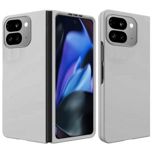 For Google Pixel 9 Pro Fold Flip Snap On Premium Matte Finish Case Cover - Silver