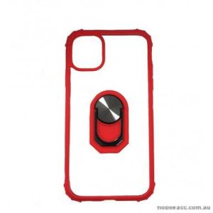 11 Pro Max Clear Ring Case-Red