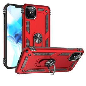 iPhone 11 Pro Max Ring Magnetic Kickstand Hybrid Case Cover - Red
