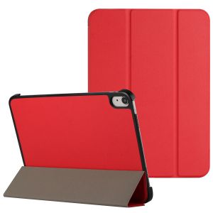 For Samsung Galaxy Tab S9 Plus Trifold Magnetic Closure PU Leather Case Cover - Red